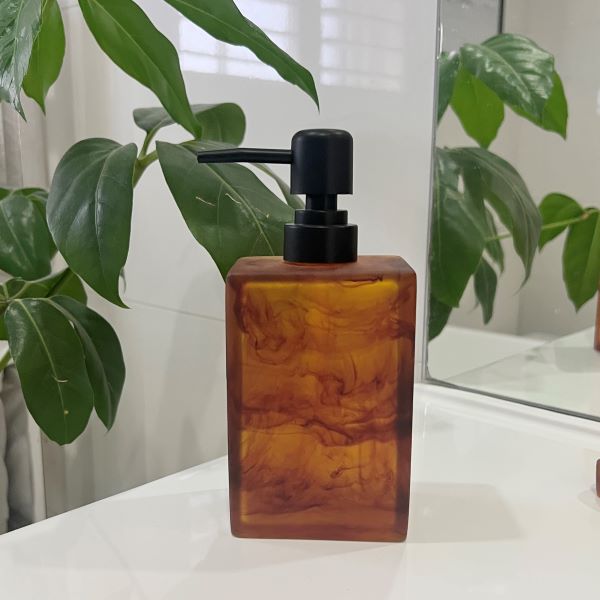 Resin Soap Dispenser - Amber