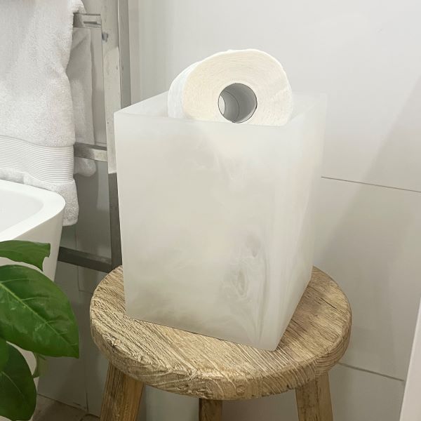 Resin Waste Bin- White