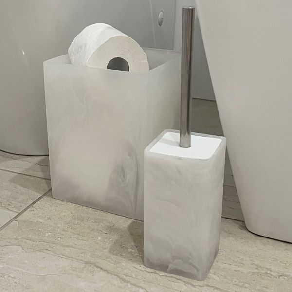 Resin Toilet Brush Holder - White
